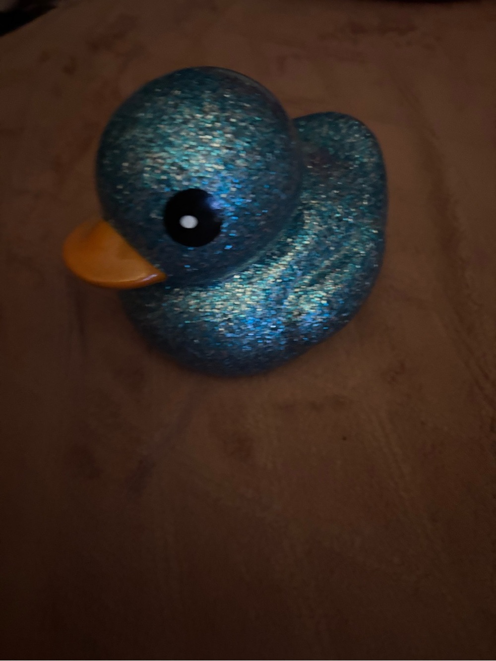 Glitter Blue Rubber Duck Bird Toy - Unknown Brand